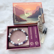 Stone of Calm & Clarity - Amethyst + Howlite Bracelet