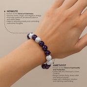 Stone of Calm & Clarity - Amethyst + Howlite Bracelet