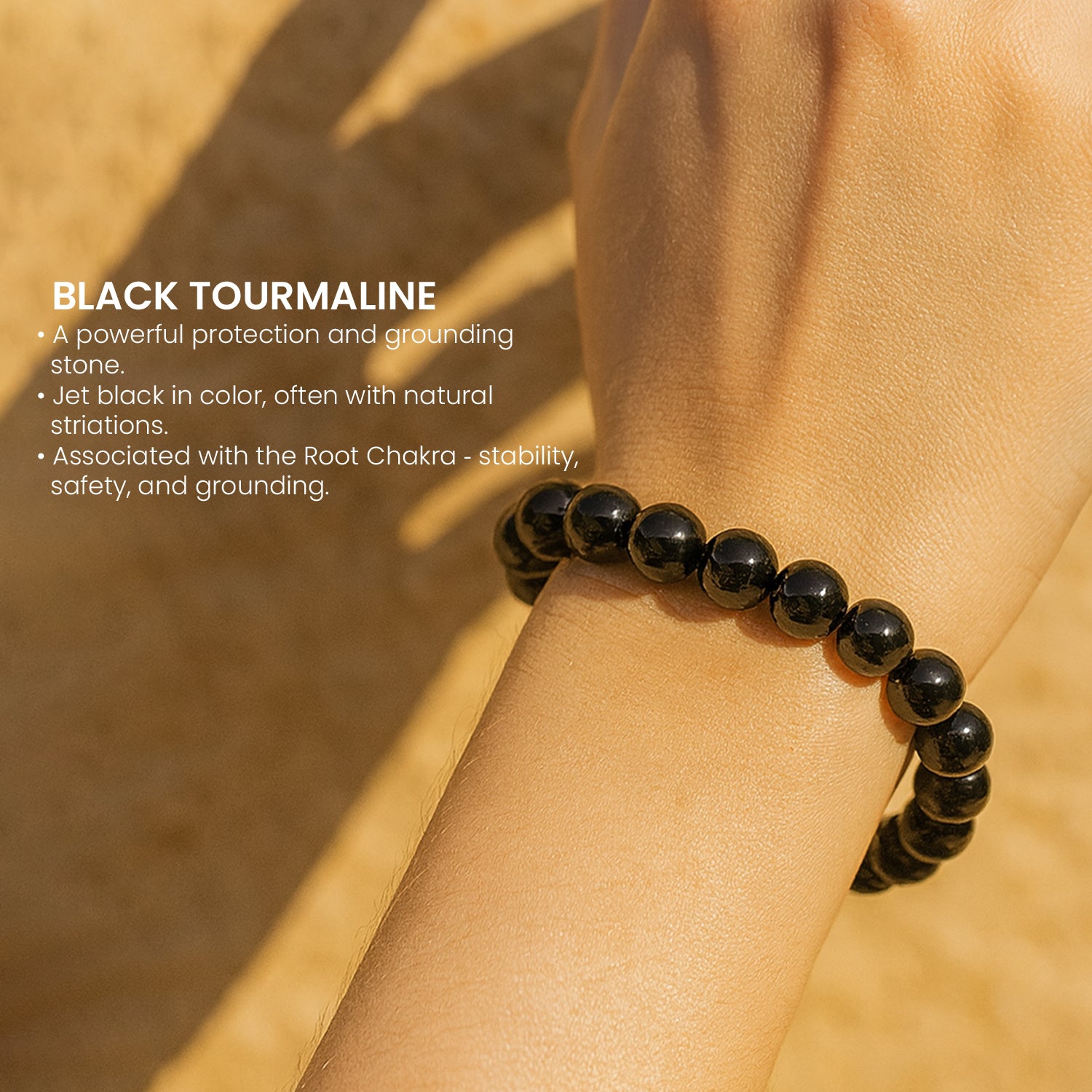 Stone of Evil Eye Protection - Black Tourmaline Bracelet