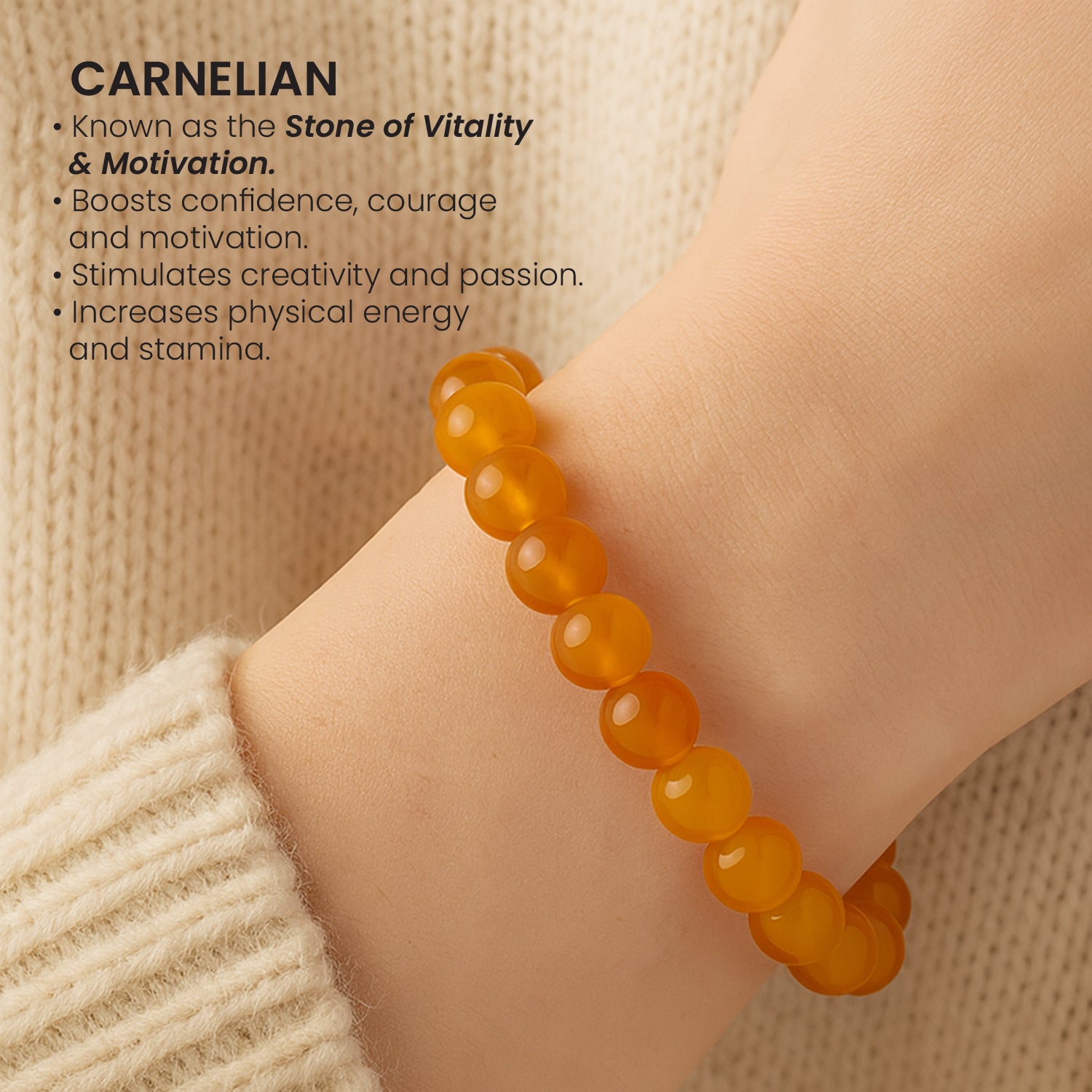 Stone of Creativity - Carnelian bracelet