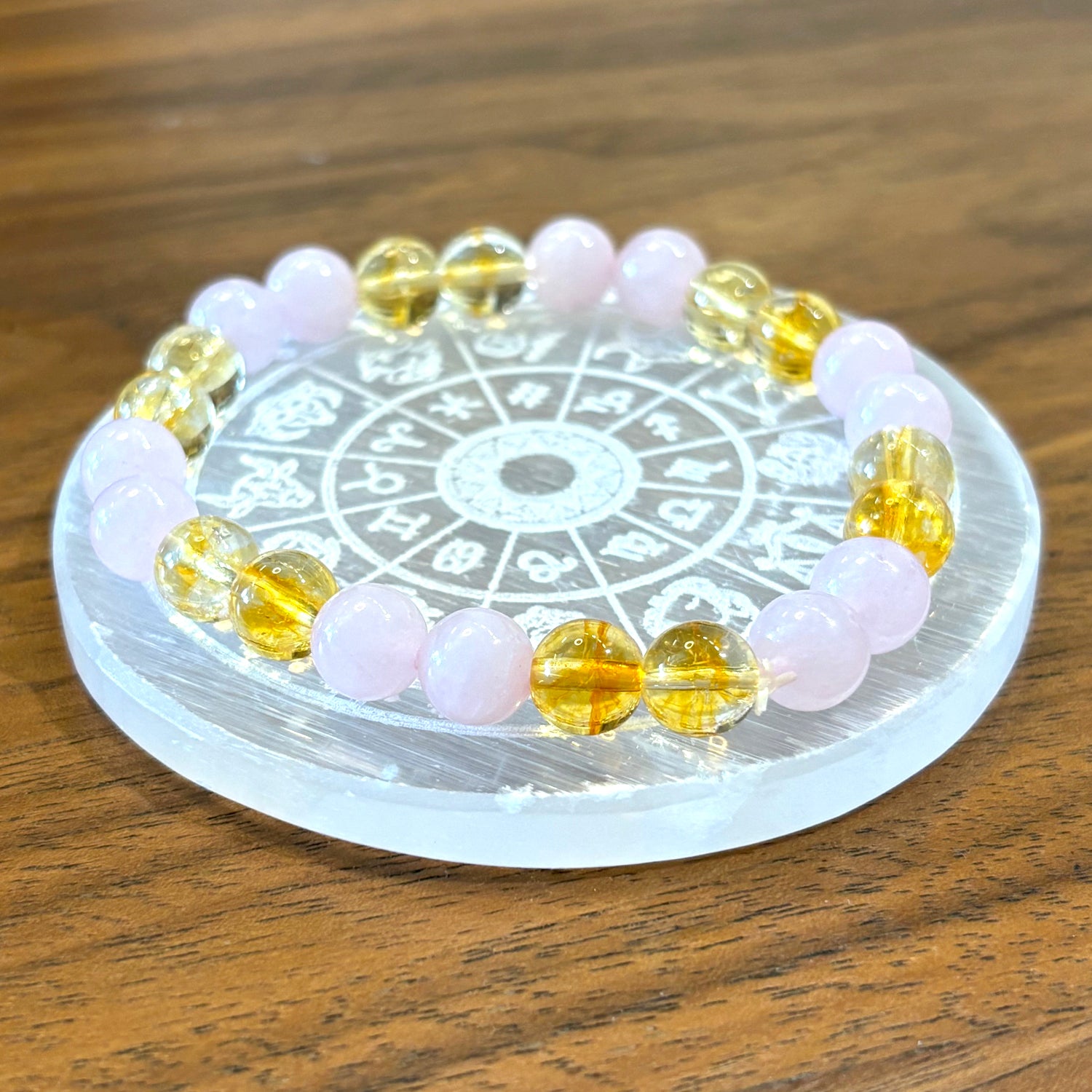Stone of Love & Abundance Citrine + Rose quartz Bracelet
