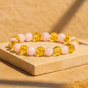 Stone of Love & Abundance Citrine + Rose quartz Bracelet