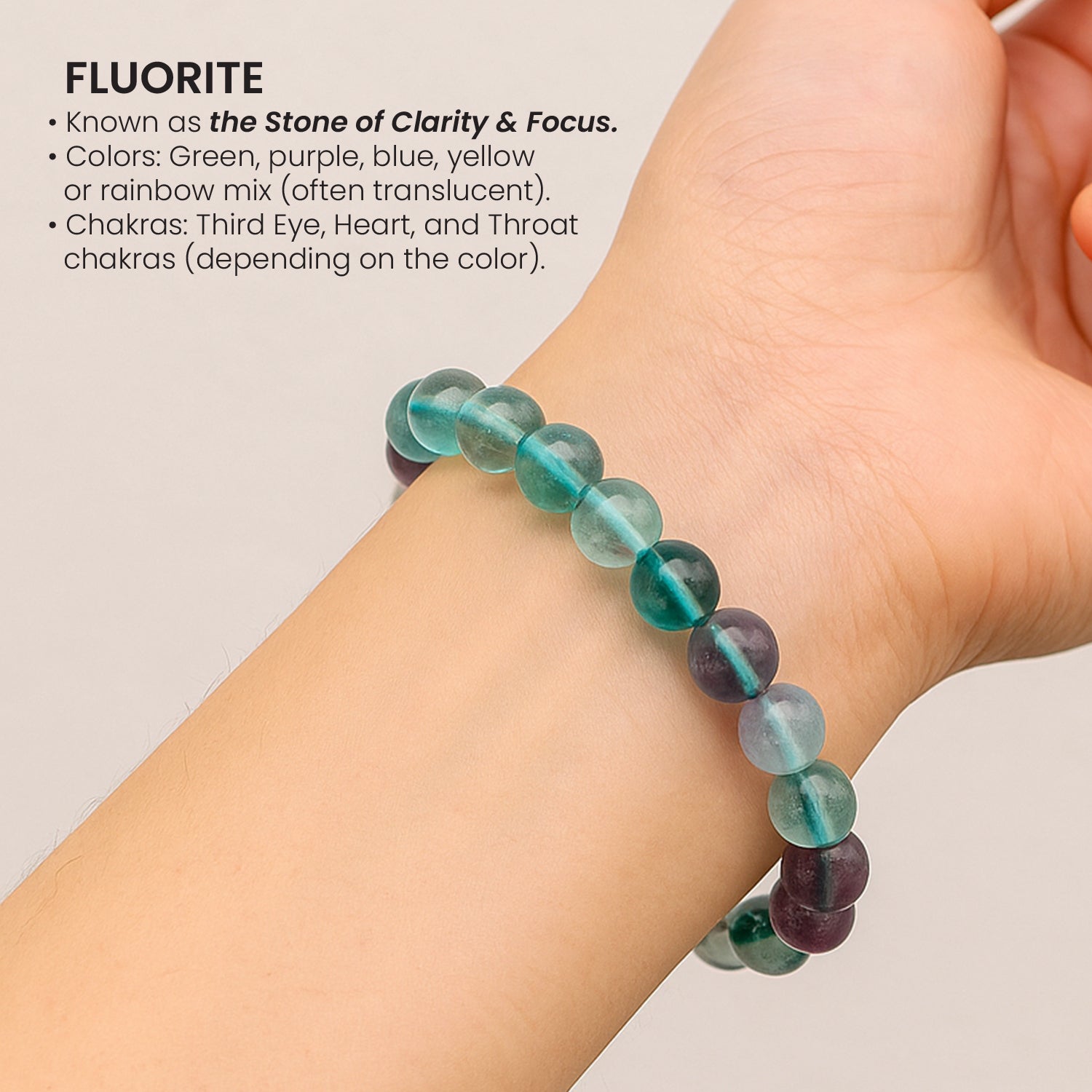Stone of clarity & Focus  - Multi Fluorite Bracelet