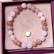 Stone of Passion & Love - Rose quartz + Carnelian Bracelet