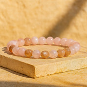 Stone of Passion & Love - Rose quartz + Carnelian Bracelet