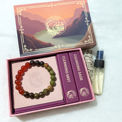 Stone of Vitality & Emotional Healing - Carnelisn + Unakite Bracelet