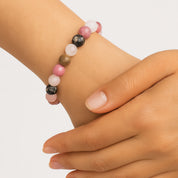 Stone of Emotional Healing - Rose Quartz + Rhodonite Bracelet